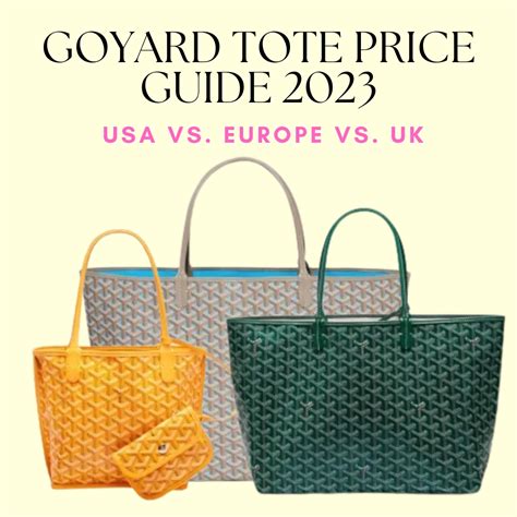 goyard bags spain|goyard bags price guide.